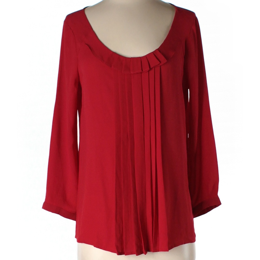 Ann Taylor Loft Red Blouse
